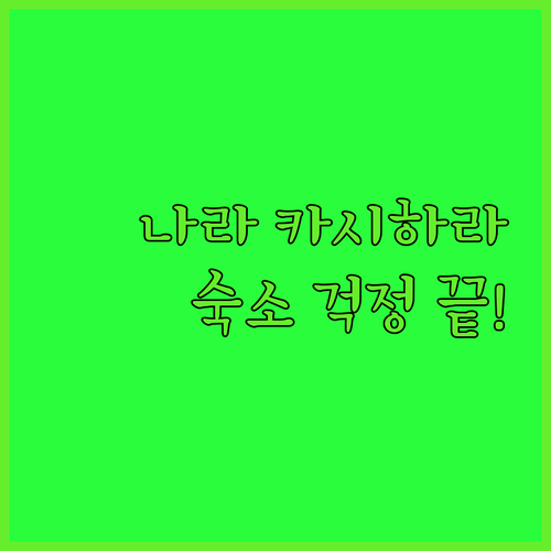 나라 카시하라 숙소 추천 5곳 위치 장점 후기 분석 조식 시설 알아보기