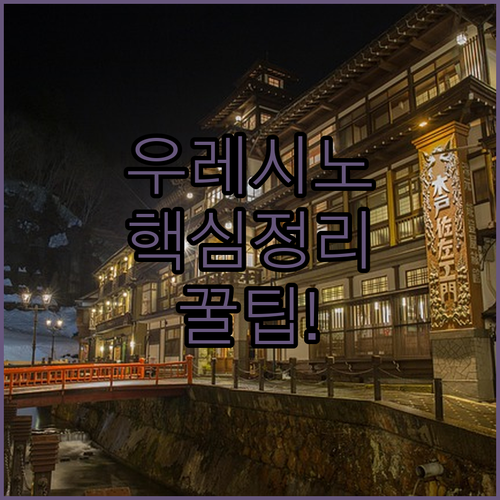 우레시노 온천 호텔 료칸 비교 가성비 럭셔리 가이세키 온천 시설 알아보기