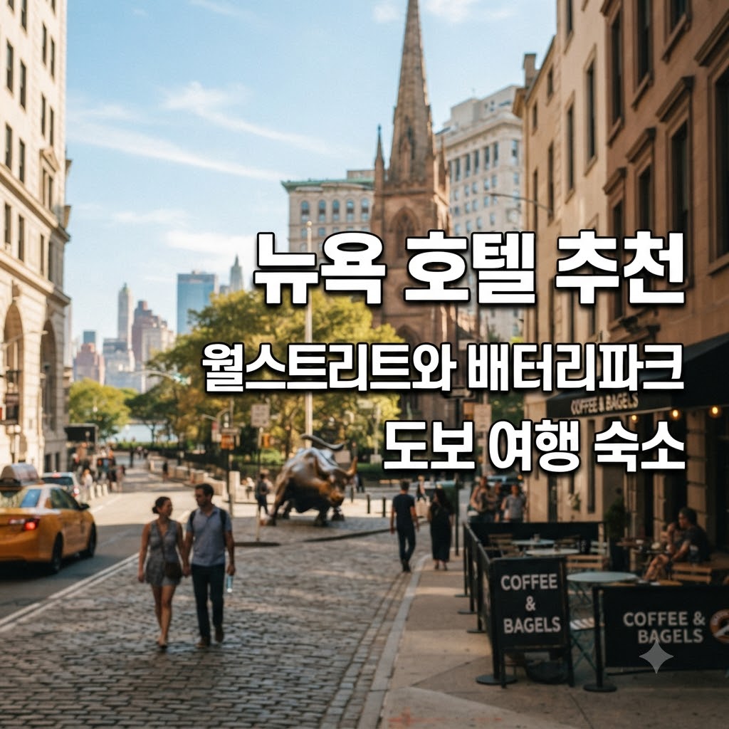뉴욕 호텔 추천 월스트리트와 배터리파크 도보 여행 숙소