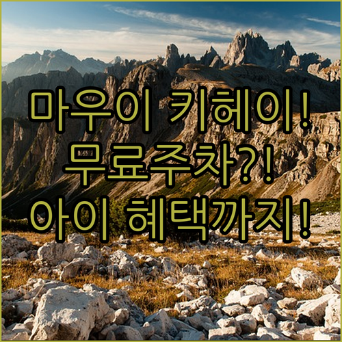 마우이 호텔 추천 키헤이 무료 주차부터 아이 숙박 혜택까지