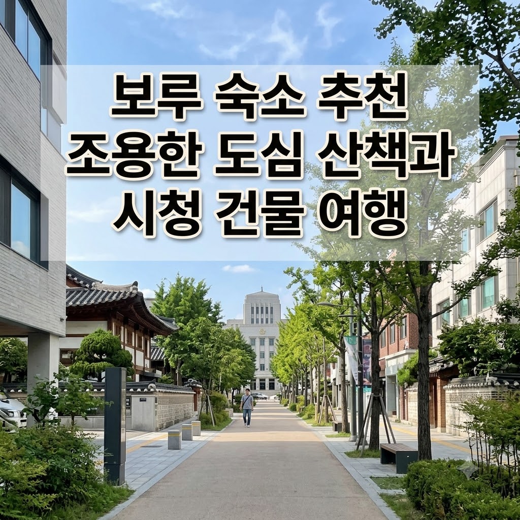 보루 숙소 추천 조용한 도심 산책과 시청 건물 여행