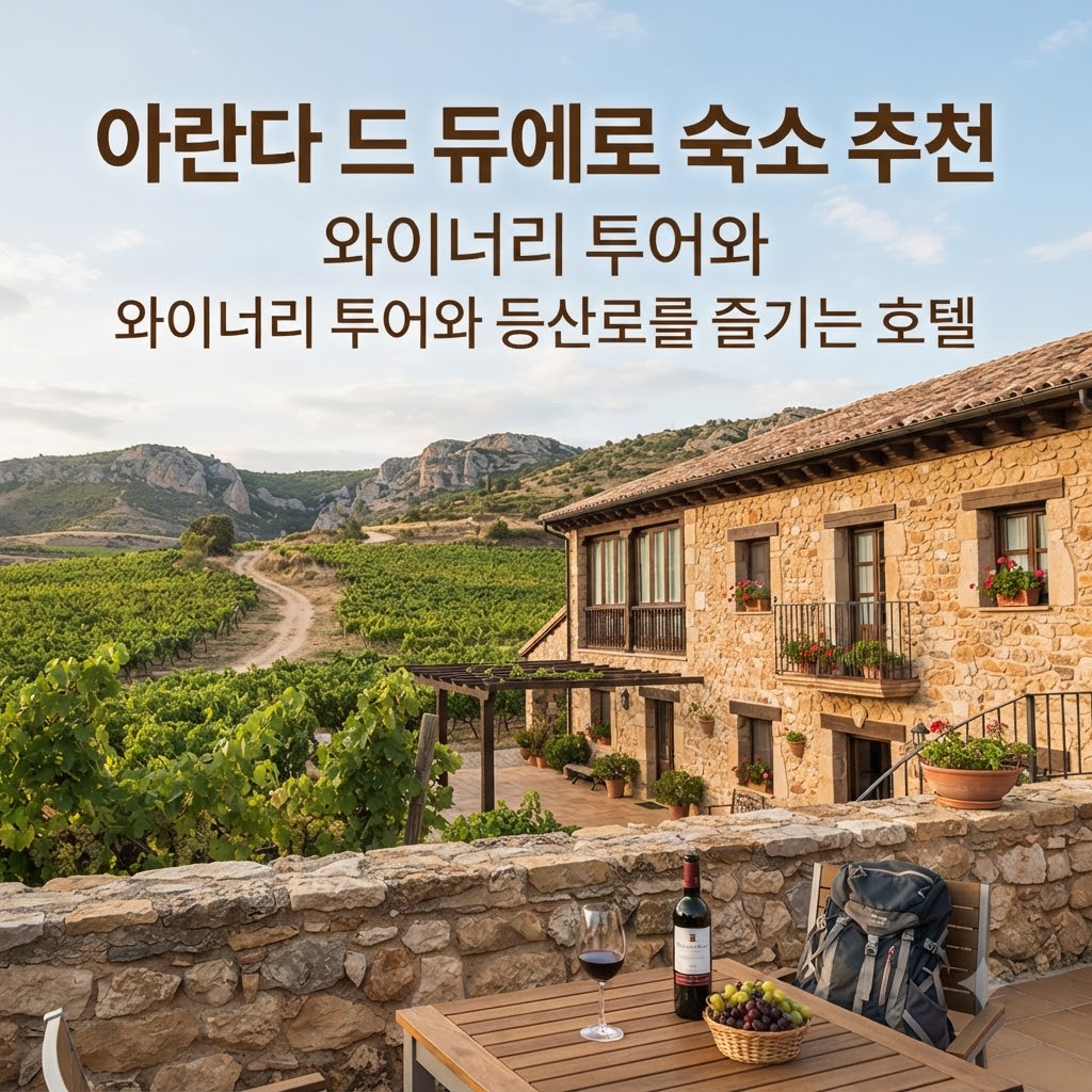 아란다 드 듀에로 숙소 추천 와이너리 투어와 등산로를 즐기는 호텔