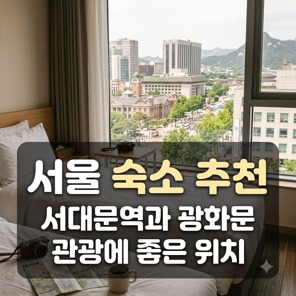 서울 숙소 추천 서대문역과 광화문 관광에 좋은 위치